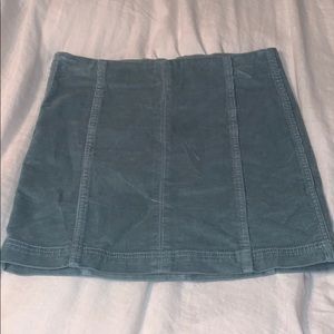 Teal Velvet Skirt